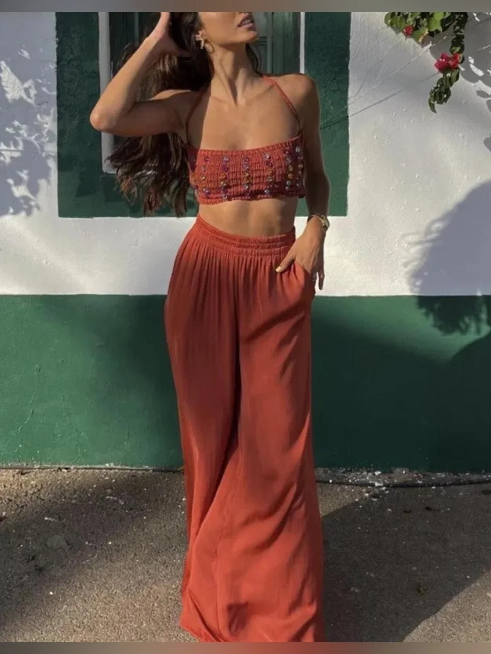 Zara Flowy Wide Palazzo Pant - Picture 2 of 9